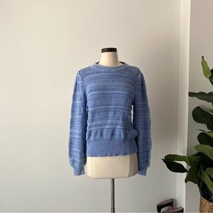 Faherty Chunky Knit Blue Sweater medium